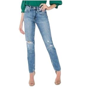 Pistola Presley Distressed High Rise Relaxed Jeans size 24